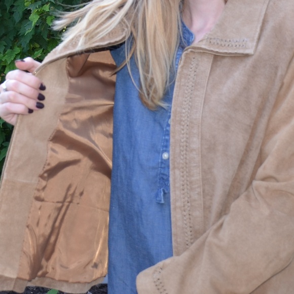 VTG 100% Leather Suede Jacket - Picture 5 of 5